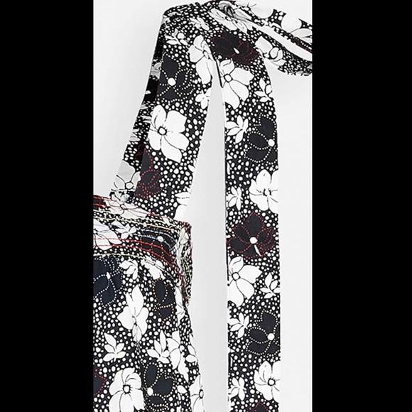 WARM Big Love Maxi Dress Black Multicolor Floral Tiered In Plumeria Print - Picture 8 of 12